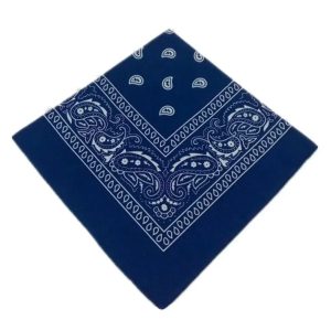 Bandana motif paisley bleu foncé