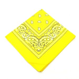 Bandana motif paisley jaune