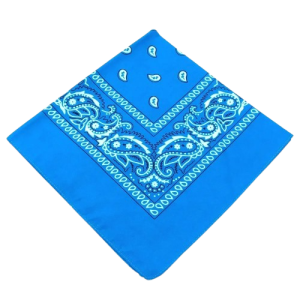 Bandana motif paisley bleu clair