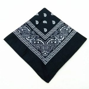 Bandana motif paisley noir