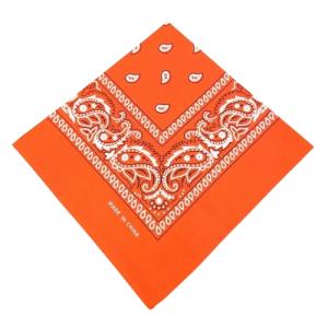 Bandana motif paisley orange