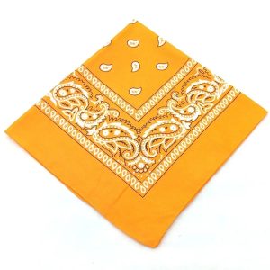 Bandana motif paisley orange clair