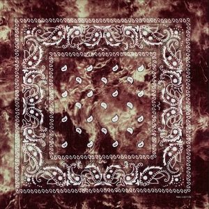 Bandana effet tie-dye motif paisley café