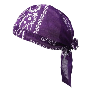 Bandana pour la tête motif paisley violet